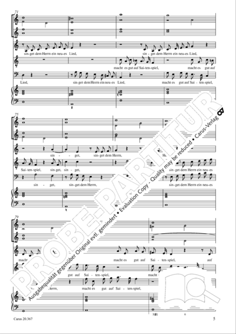 Freuet euch des Herren, ihr Gerechten ATB scores gallery preview page 6