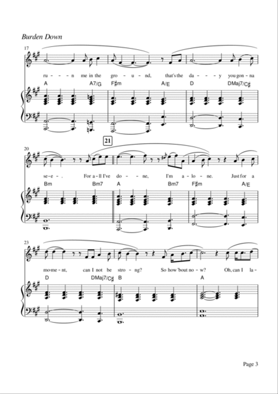 Burden Down Burden Down A Cappella scores gallery preview page 3