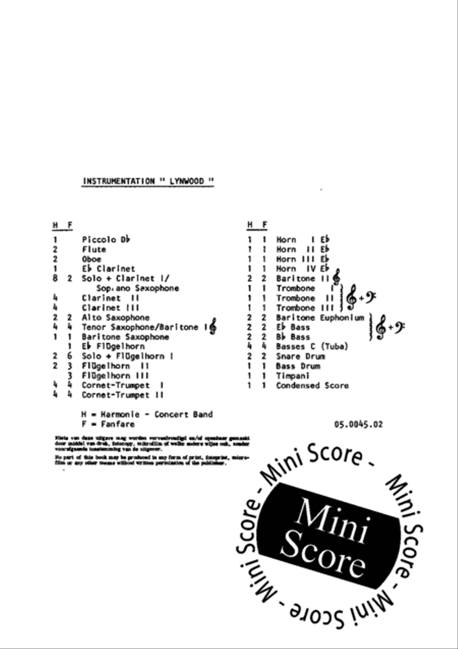 Lynwood Concert Band scores gallery preview page 3