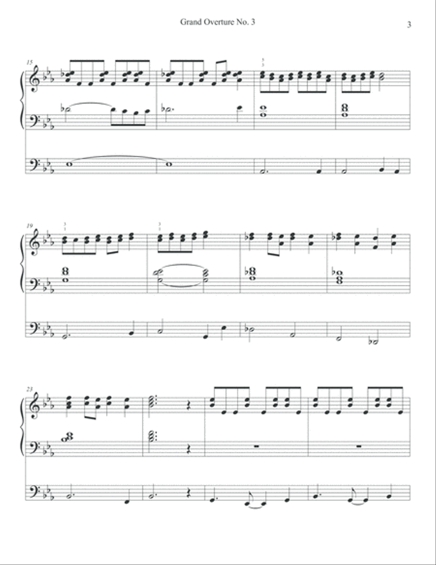 Grand Overture No. 3 - Organ in E Flat Major Organ Solo scores gallery preview page 3