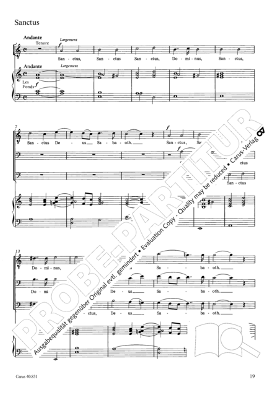 Messe breve no. 5 aux seminaires 3-Part scores gallery preview page 19