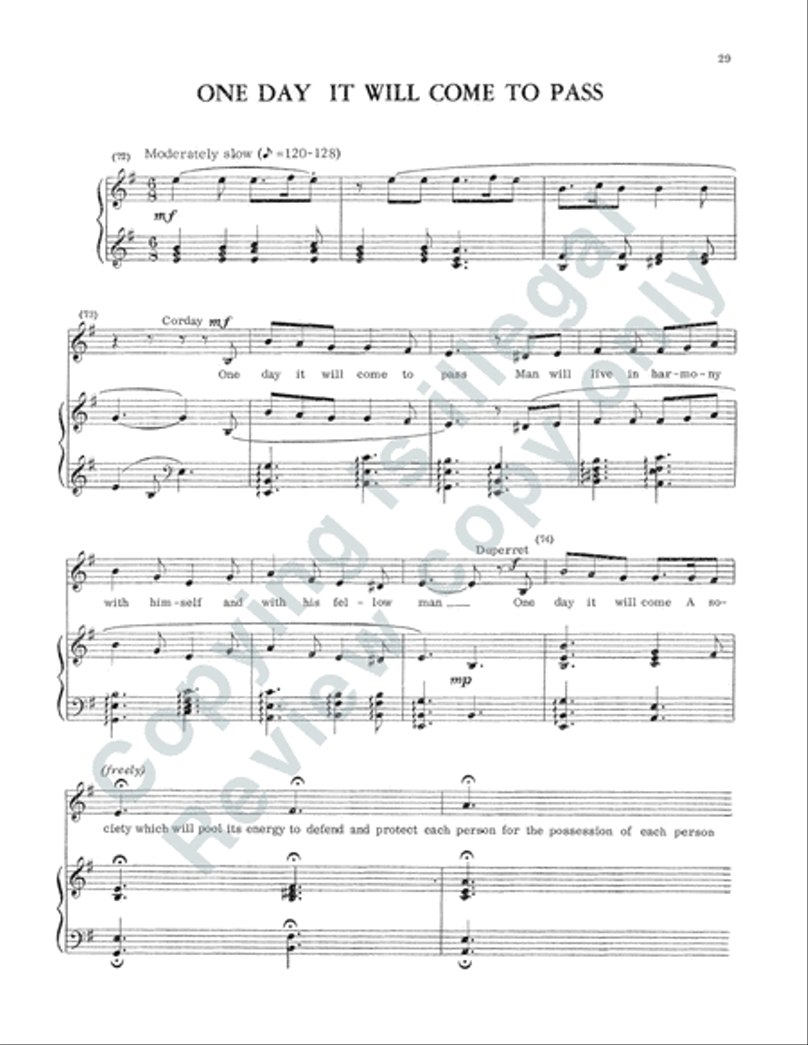 The persecution and assassination of Jean-Paul Marat as performed by the inmates of the Asylum of Charenton under the direction of the Marquis de Sade (Vocal Score) 4-Part scores gallery preview page 17