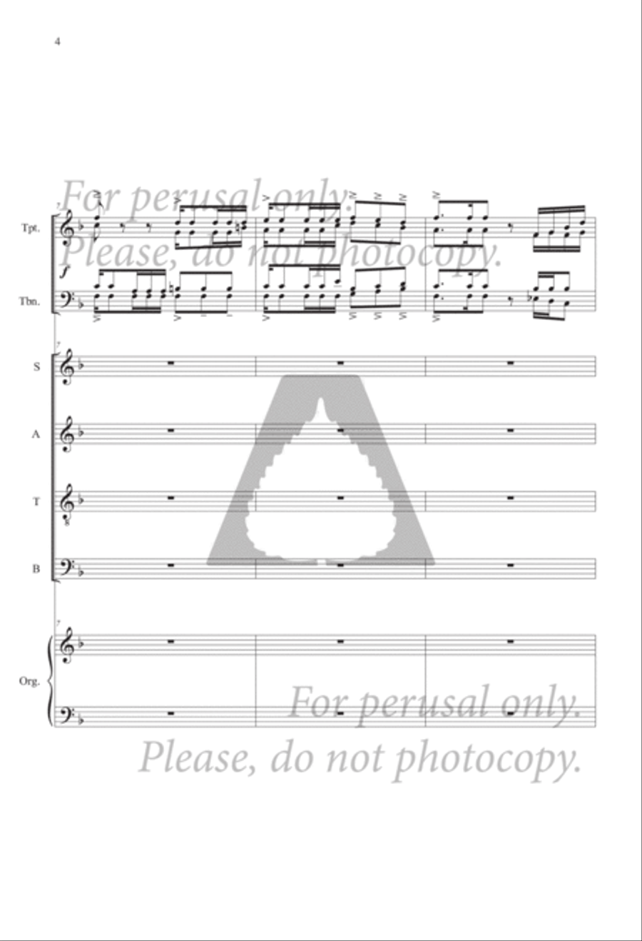 Shout for Joy to the World (Brass Full Score) Choir scores gallery preview page 5