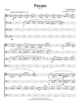 Pavane for Trombone or Low Brass Quartet