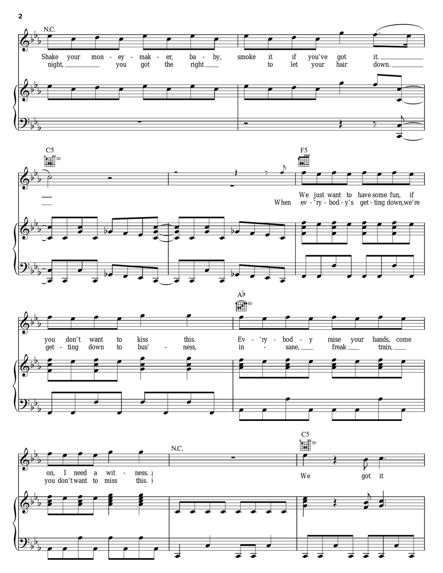 We Got It Going On Piano, Vocal, Guitar scores gallery preview page 2