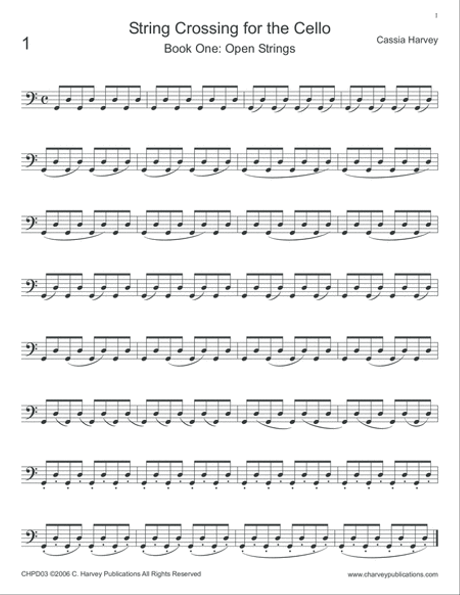 String Crossing for the Cello, Book One; the Open String Book Cello Solo scores gallery preview page 3