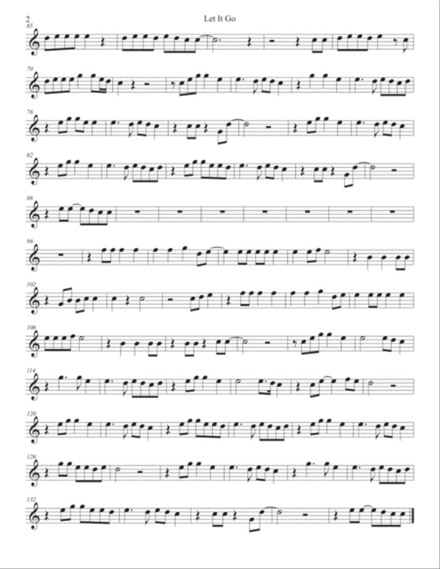 Let It Go Soprano Saxophone scores gallery preview page 2