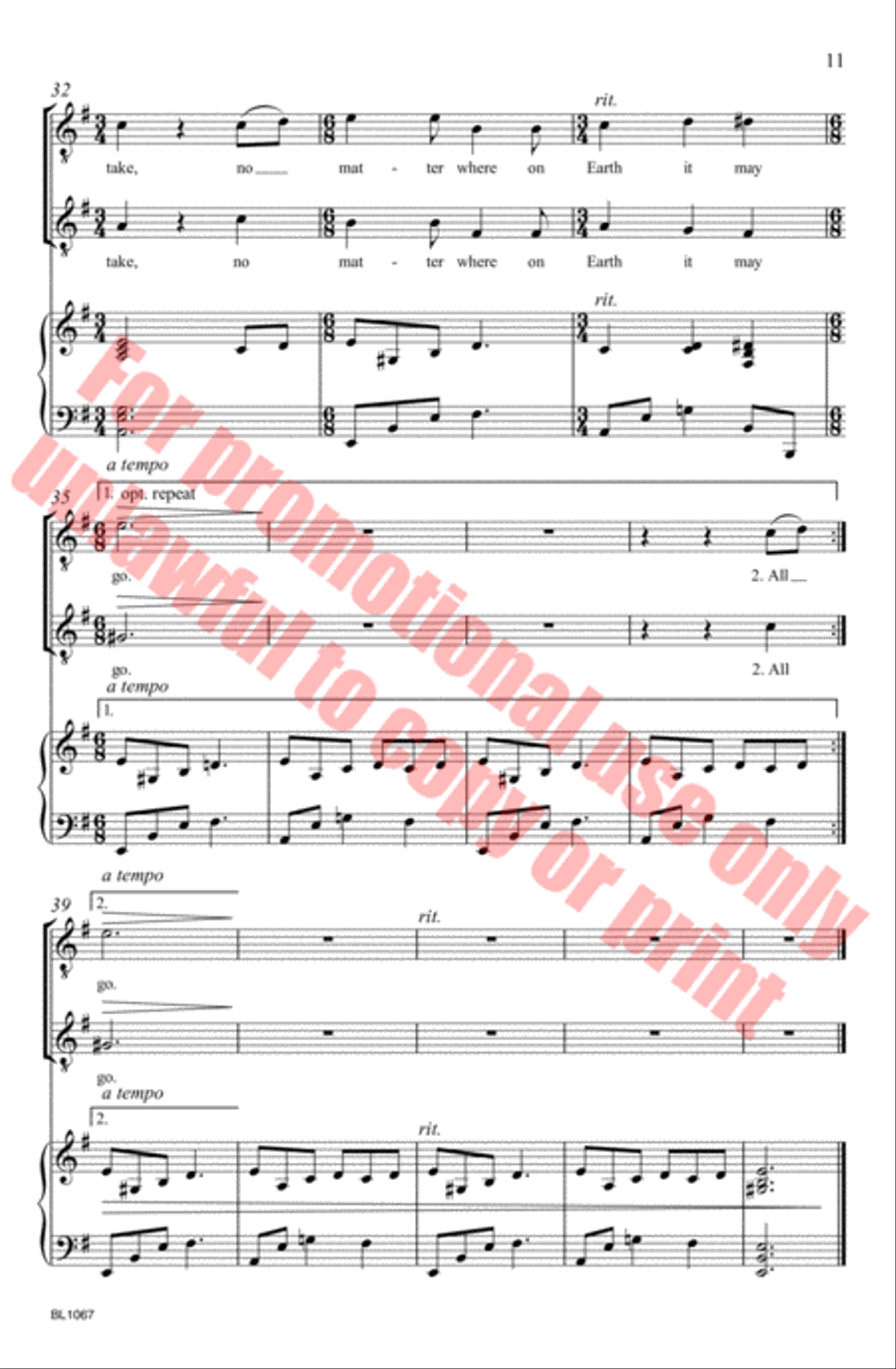 Two Songs for Emerging Tenor Bass Choir Choir scores gallery preview page 12