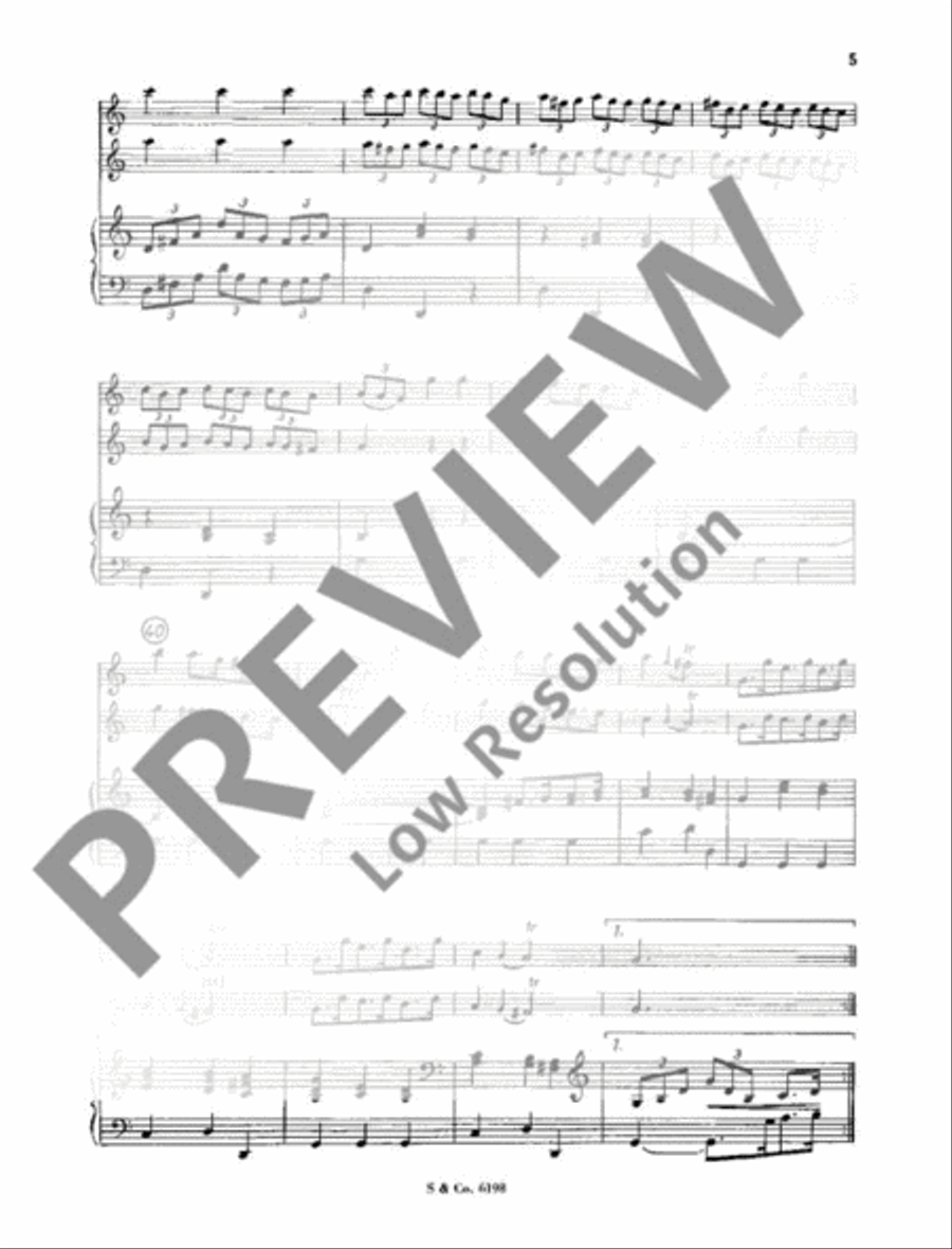 Trio Sonata C major Flute scores gallery preview page 6
