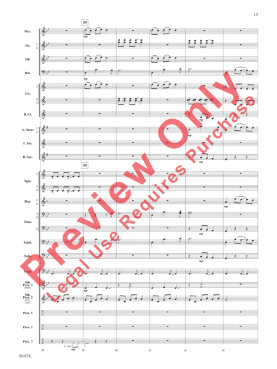 Lucid Dreams Concert Band scores gallery preview page 14