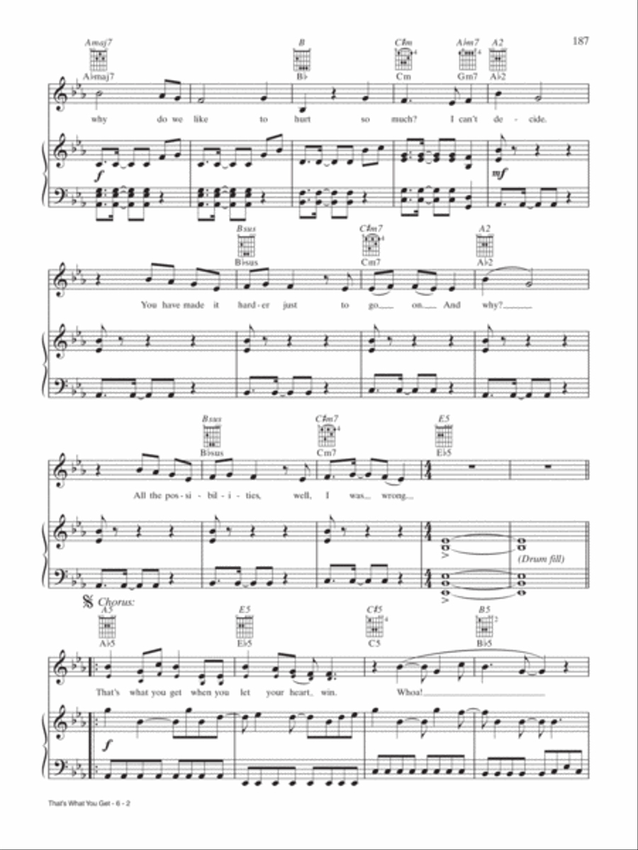 That's What You Get Piano, Vocal, Guitar scores gallery preview page 2