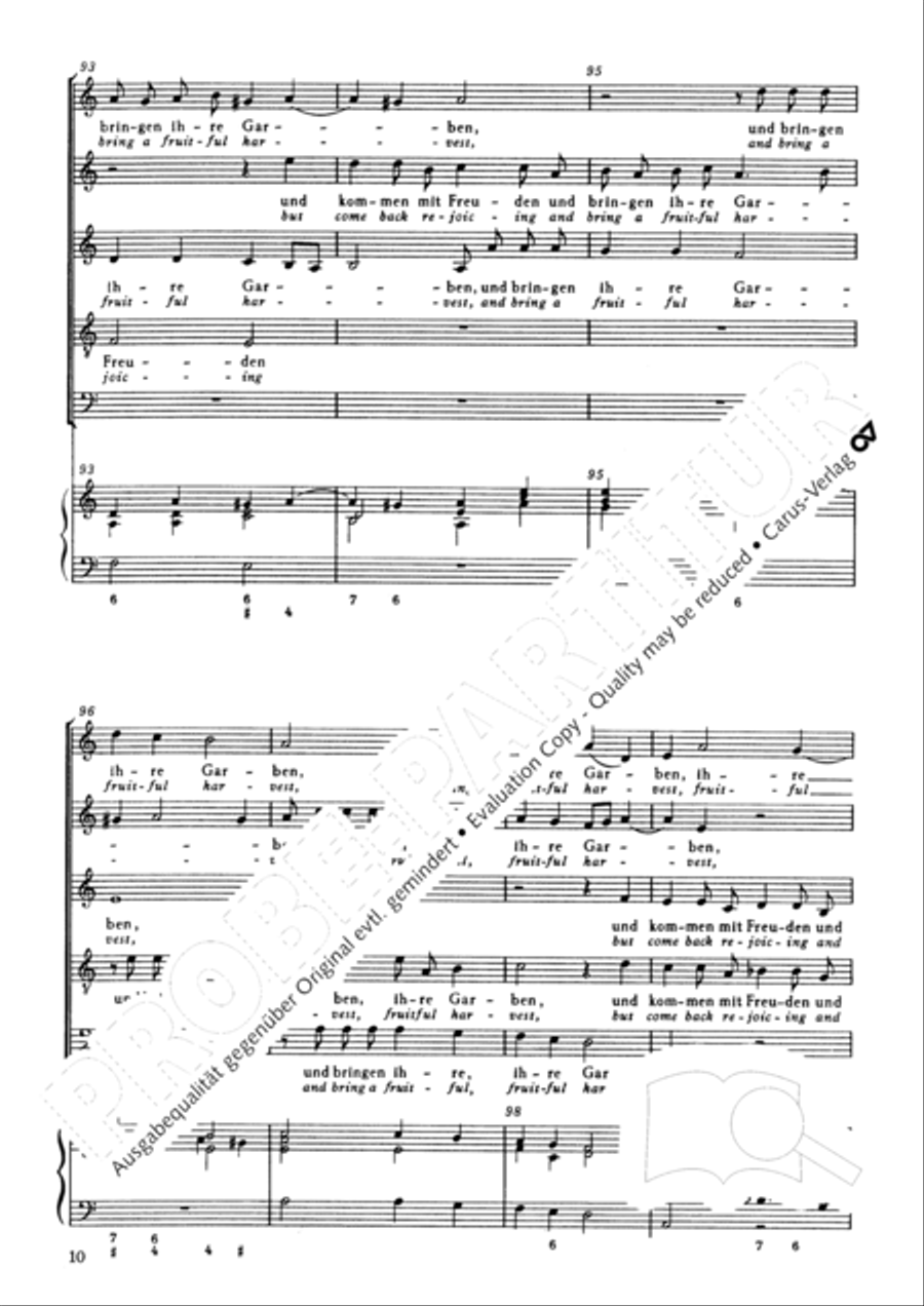 He who weeping soweth (Die mit Tranen saen) SSATB scores gallery preview page 11