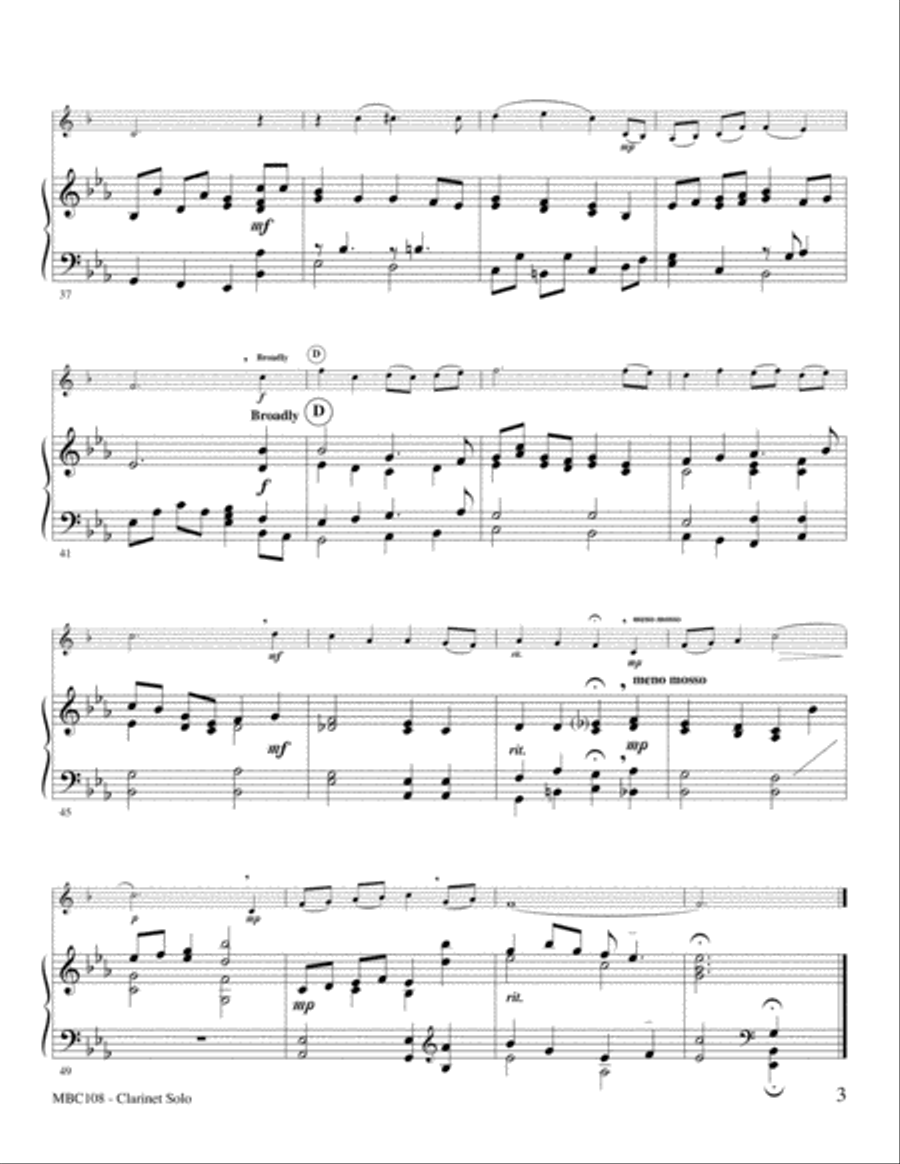 This Is My Father's World Clarinet Solo scores gallery preview page 4
