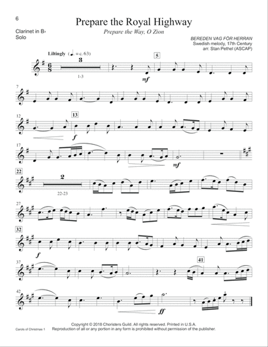 Carols of Christmas, Set 1 - Bb Clarinet B-Flat Clarinet scores gallery preview page 6