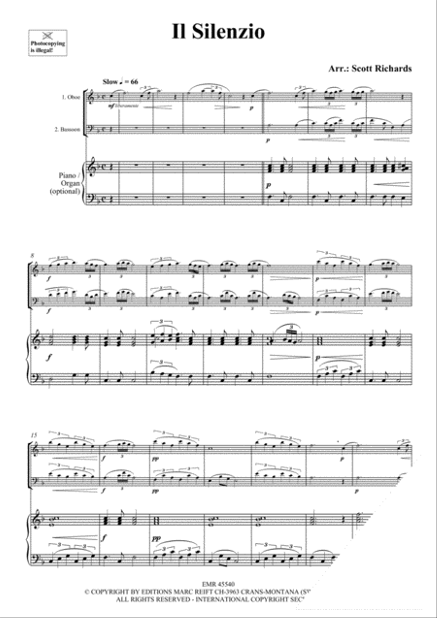 Il Silenzio Bassoon scores gallery preview page 4