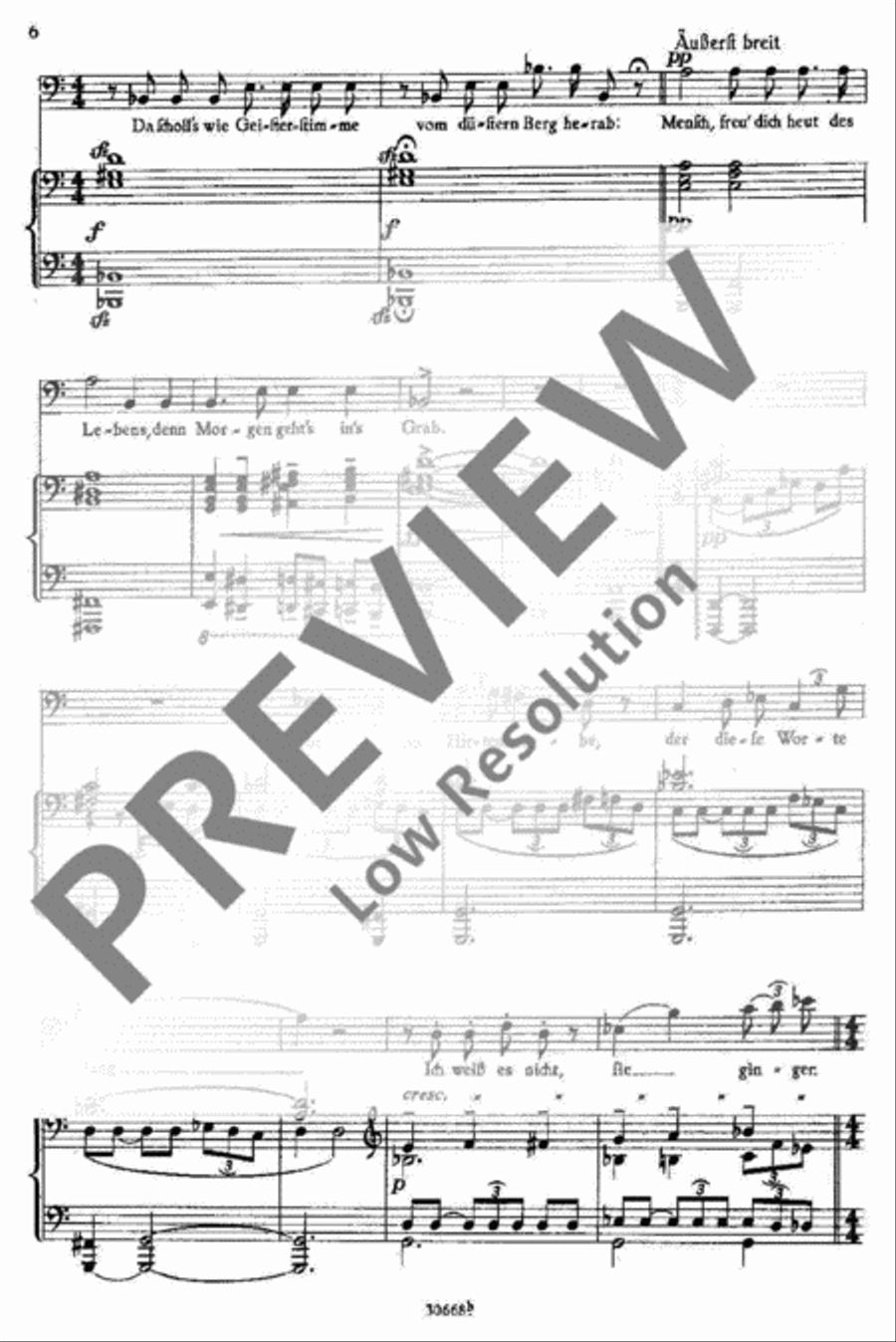 Zwei ernste Gesänge Zwei ernste Gesänge Baritone Voice scores gallery preview page 6