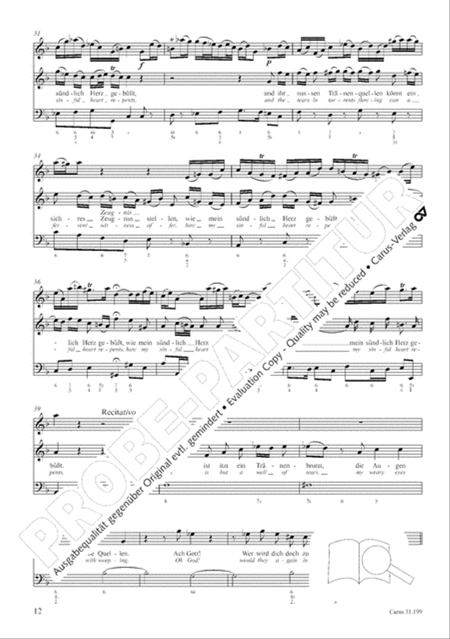 My heart is bathed in blood (Mein Herze schwimmt im Blut) Orchestra scores gallery preview page 13