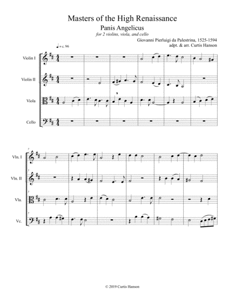 Renaissance Motets Arranged for Strings - Palestrina, set 3 image number null