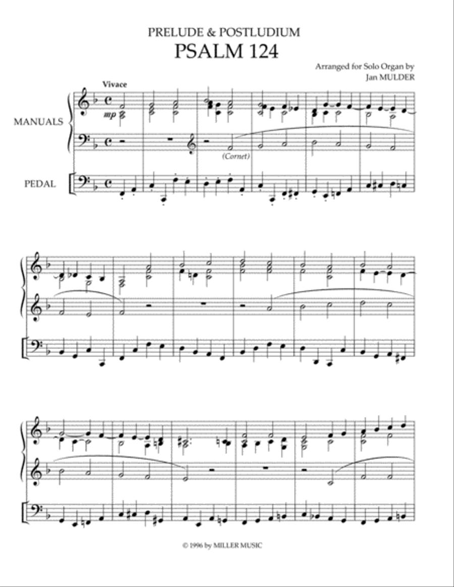 Psalm 124 Psalm 124 Organ Solo scores gallery preview page 1