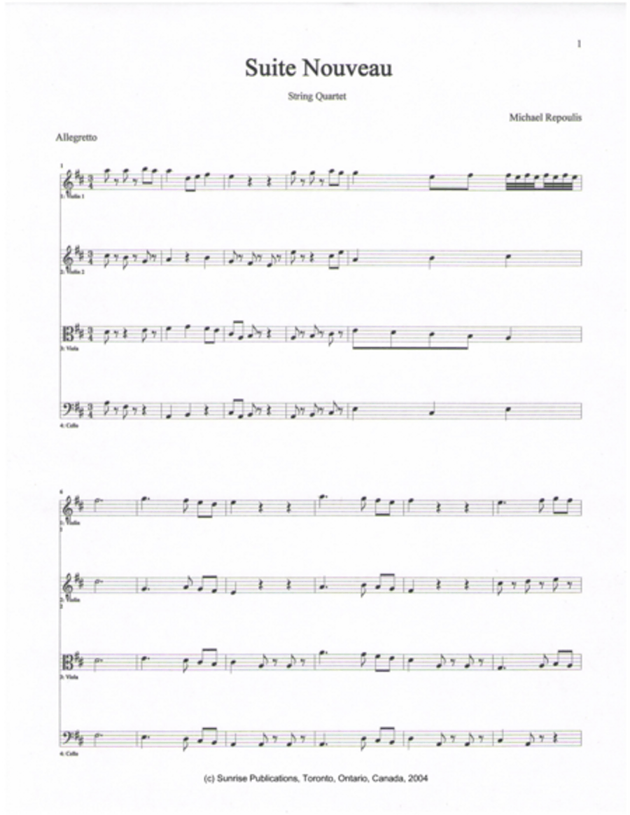 Suite Nouveau String Trio scores gallery preview page 1