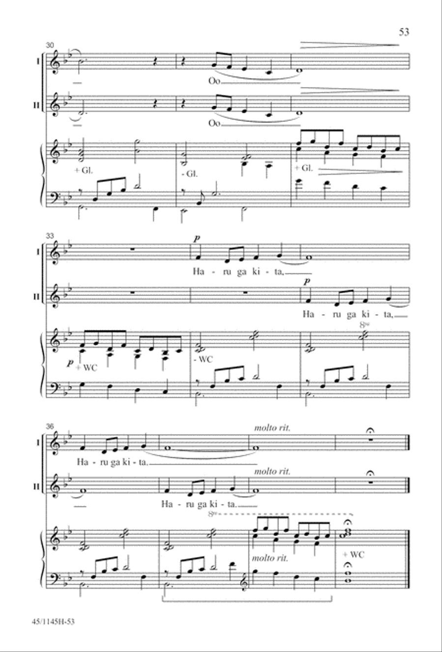 We Sing the World Around 2-Part scores gallery preview page 54