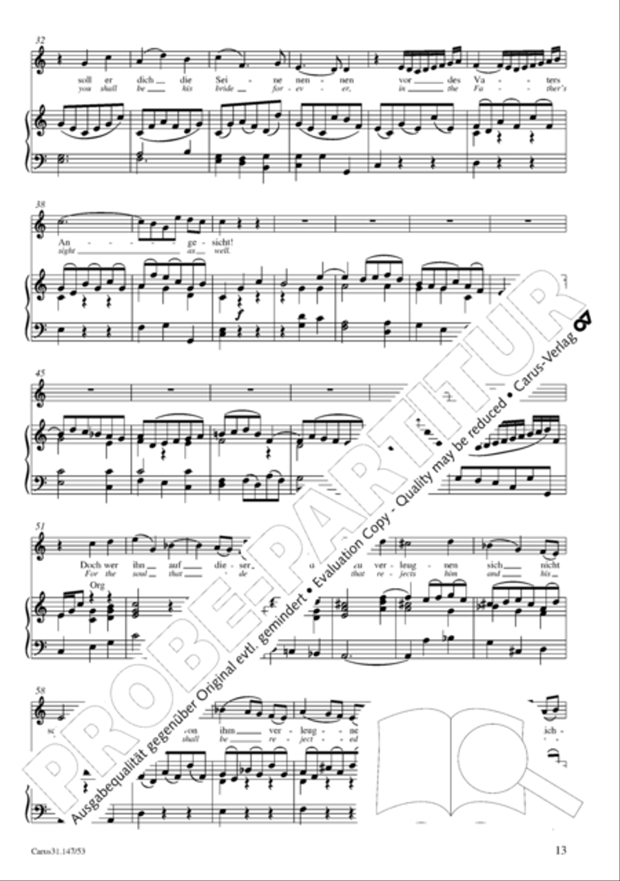 Heart and mouth and thought and action (Herz und Mund und Tat und Leben) (Herz und Mund und Tat und Leben) 4-Part scores gallery preview page 14