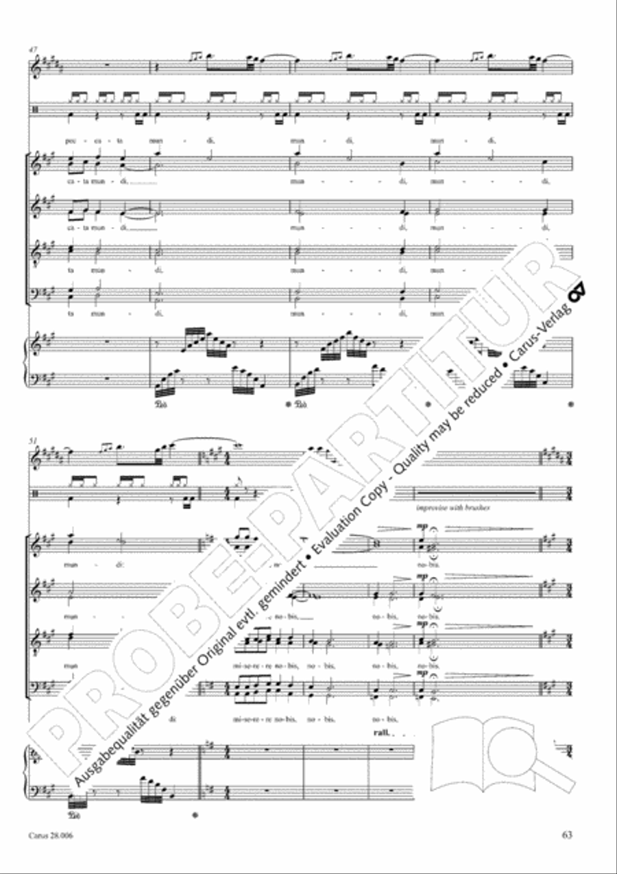 Pastoral Mass 4-Part scores gallery preview page 64