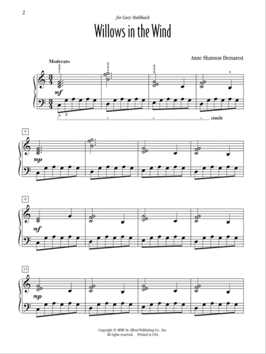 Willows in the Wind Willows in the Wind Piano Solo scores gallery preview page 2