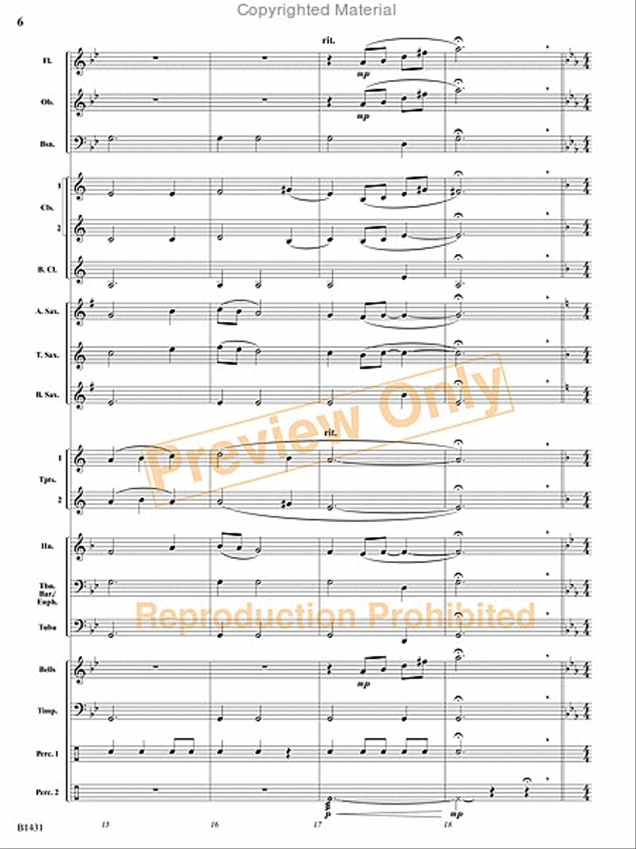 Fantasy on an Old English Melody Concert Band scores gallery preview page 5