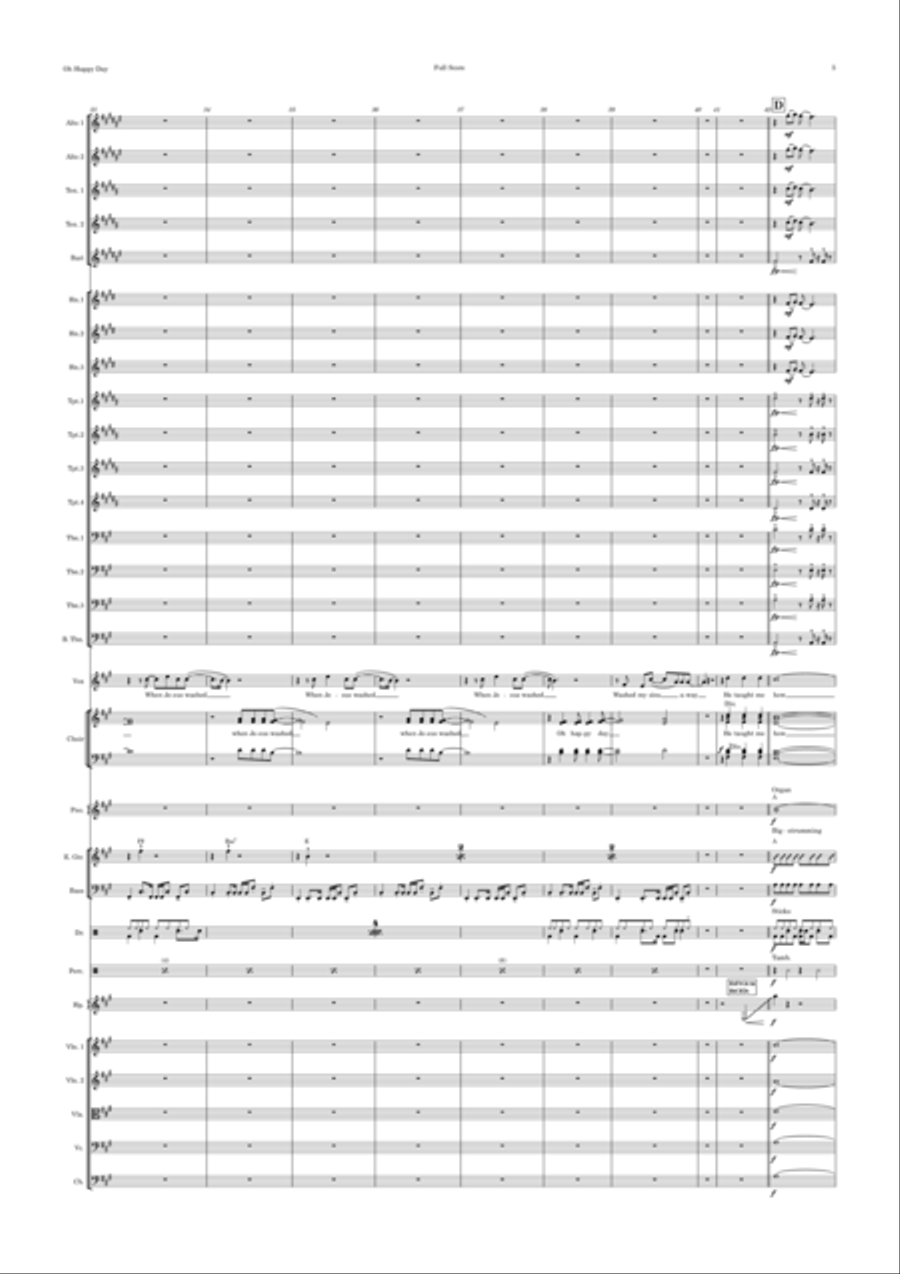 Oh Happy Day Full Orchestra scores gallery preview page 5