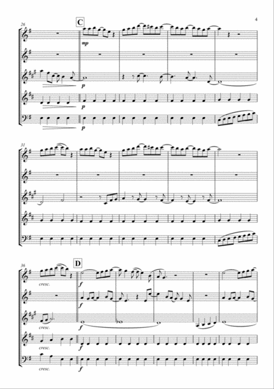 Eleanor Rigby Woodwind Quintet scores gallery preview page 5