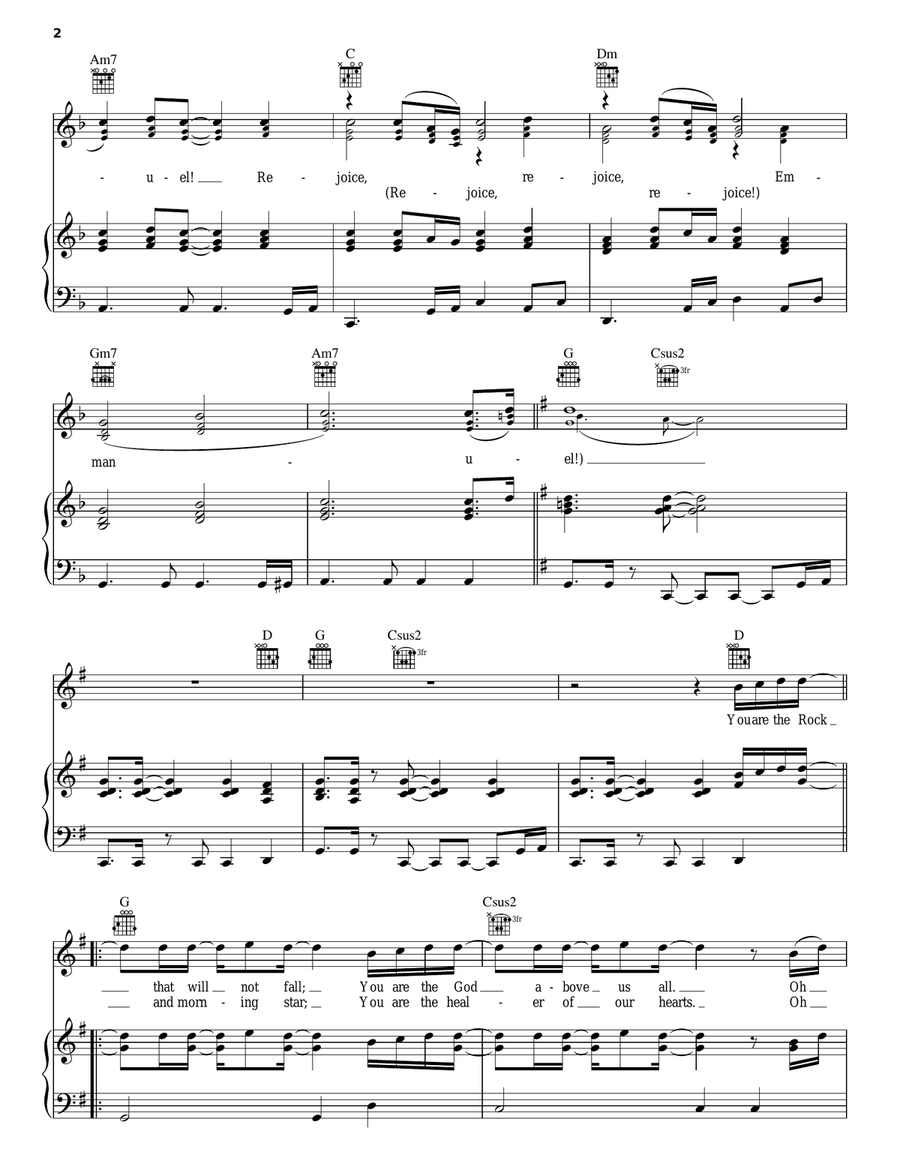 You Are Emmanuel Guitar scores gallery preview page 2
