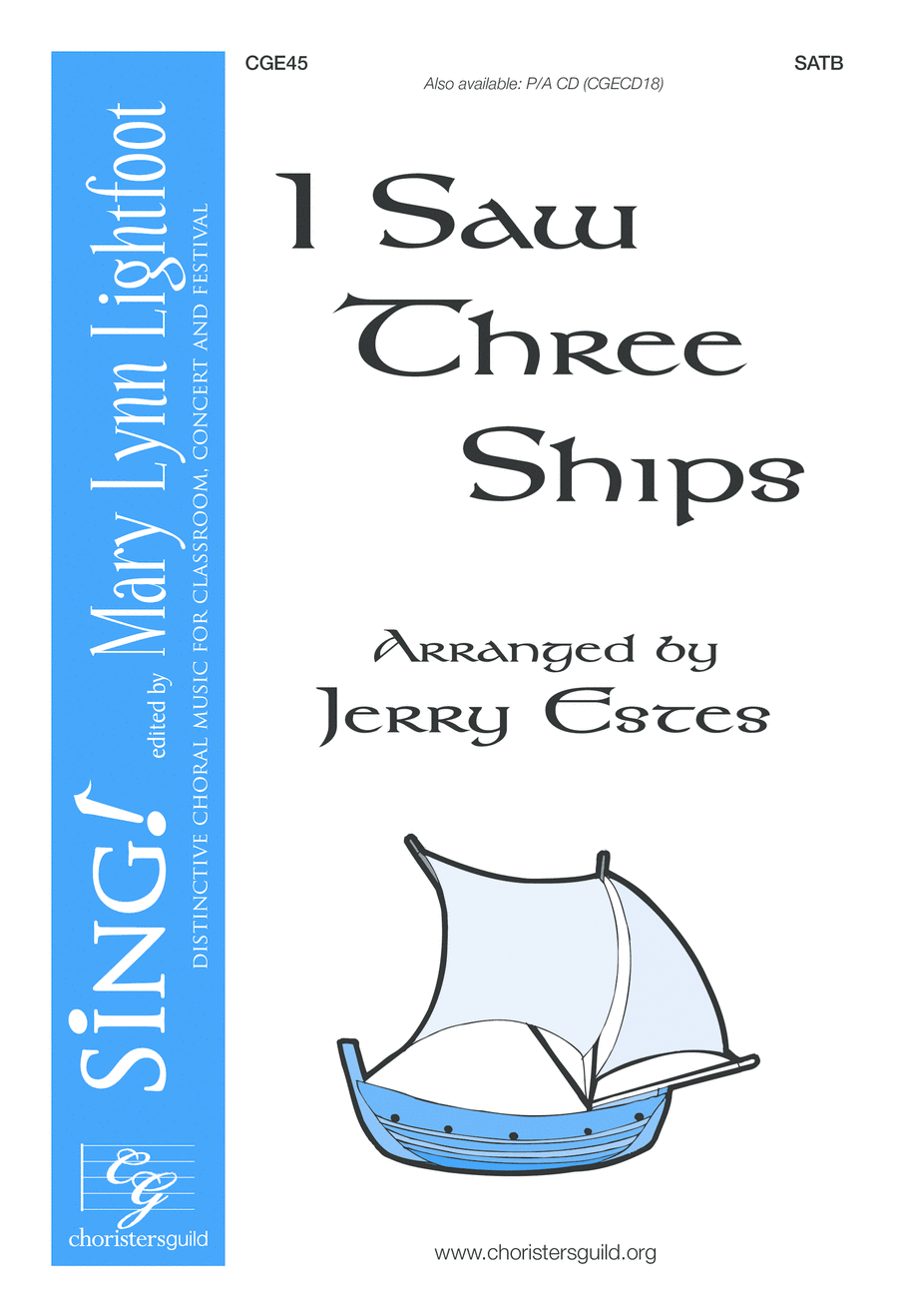 I Saw Three Ships (SATB with Opt. Violin and Percussion) 4-Part scores gallery preview page 1