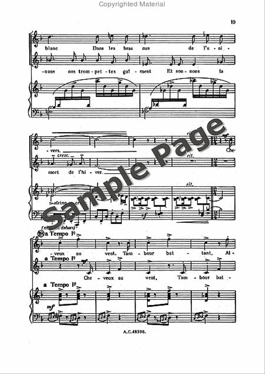 Bernier R Sortileges Ingenus (ep) Women's Choir scores gallery preview page 20