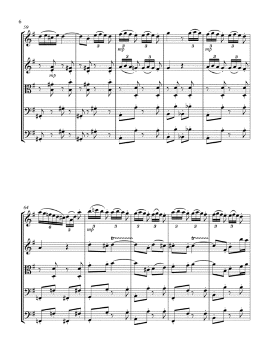 Klezmer Dance # 2 in G; for String Orchestra String Orchestra scores gallery preview page 6