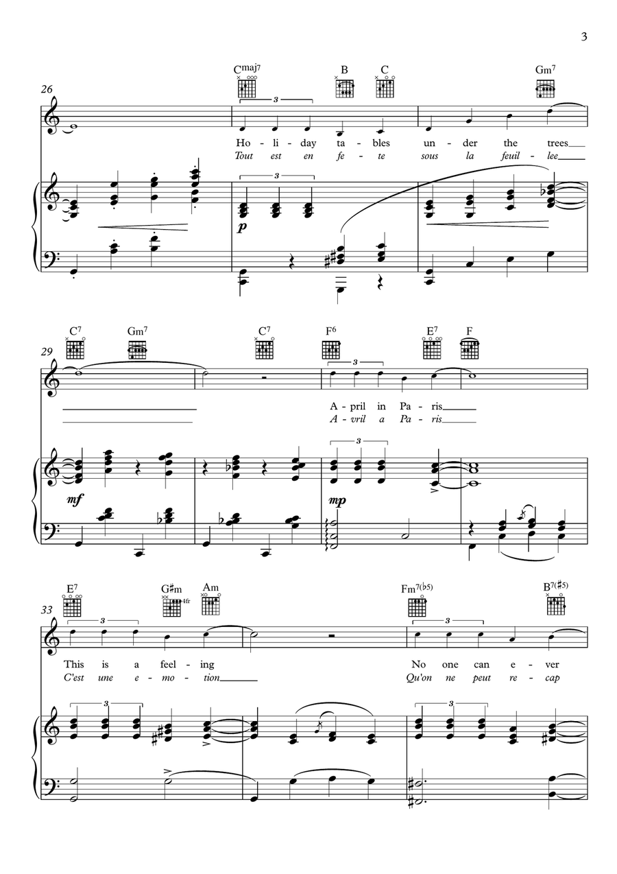 April In Paris Piano, Vocal scores gallery preview page 3
