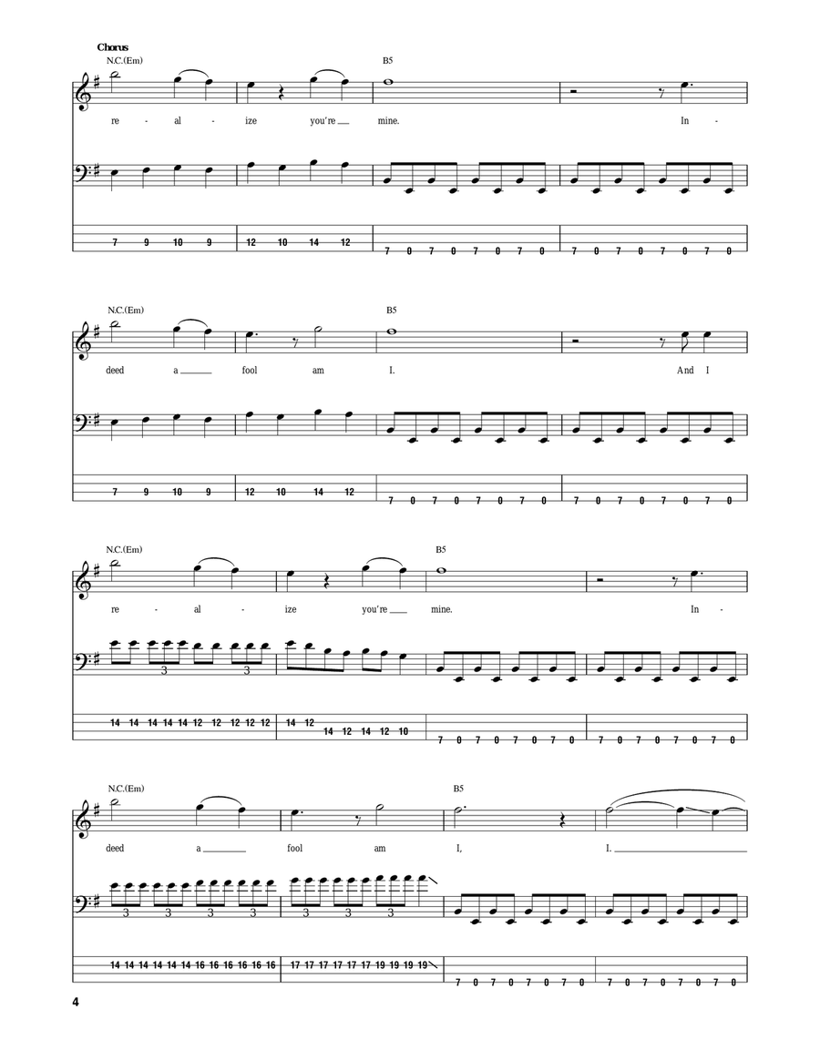 No One Knows Guitar Tablature scores gallery preview page 4