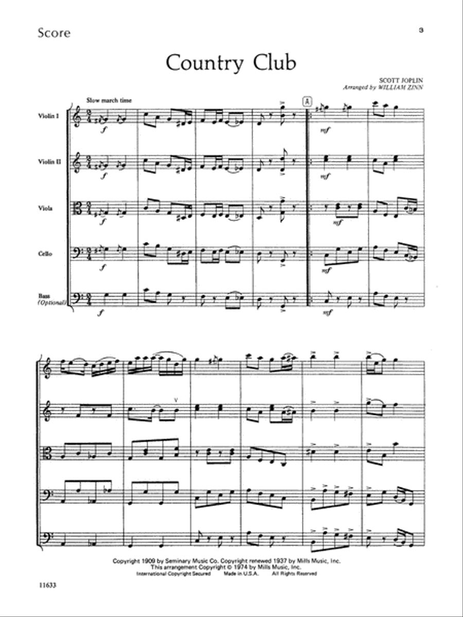Ragtime Favorites for Strings String Orchestra scores gallery preview page 4