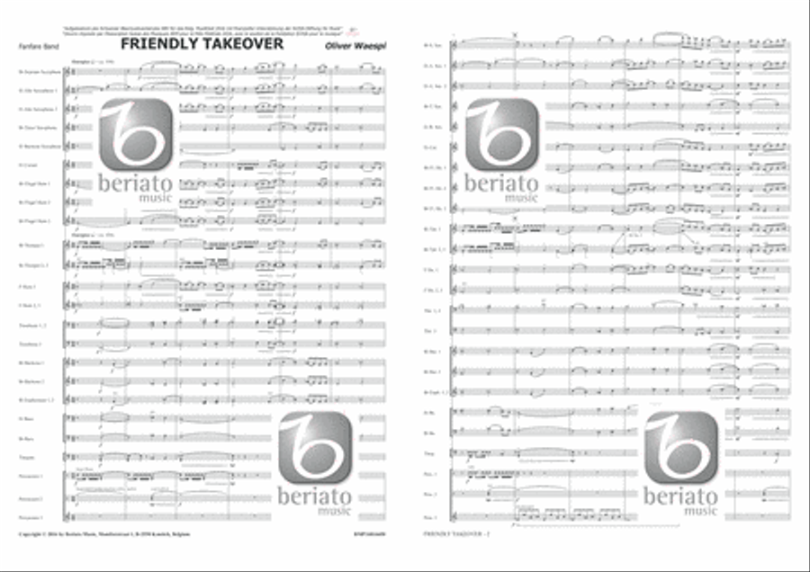 Friendly Takeover Friendly Takeover Fanfare Band scores gallery preview page 2