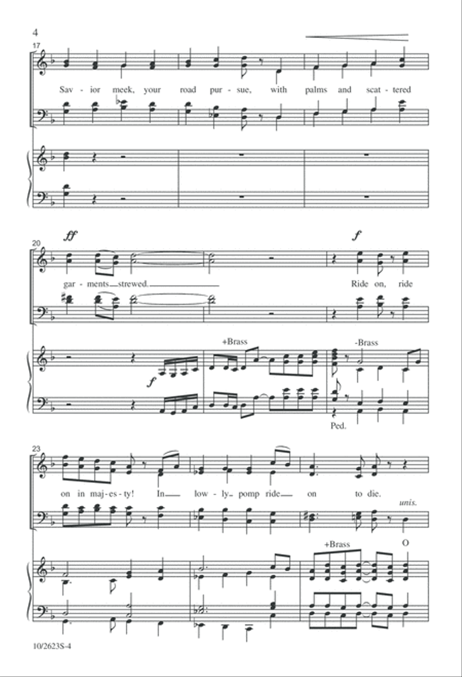 Ride on, Ride on in Majesty 4-Part scores gallery preview page 4