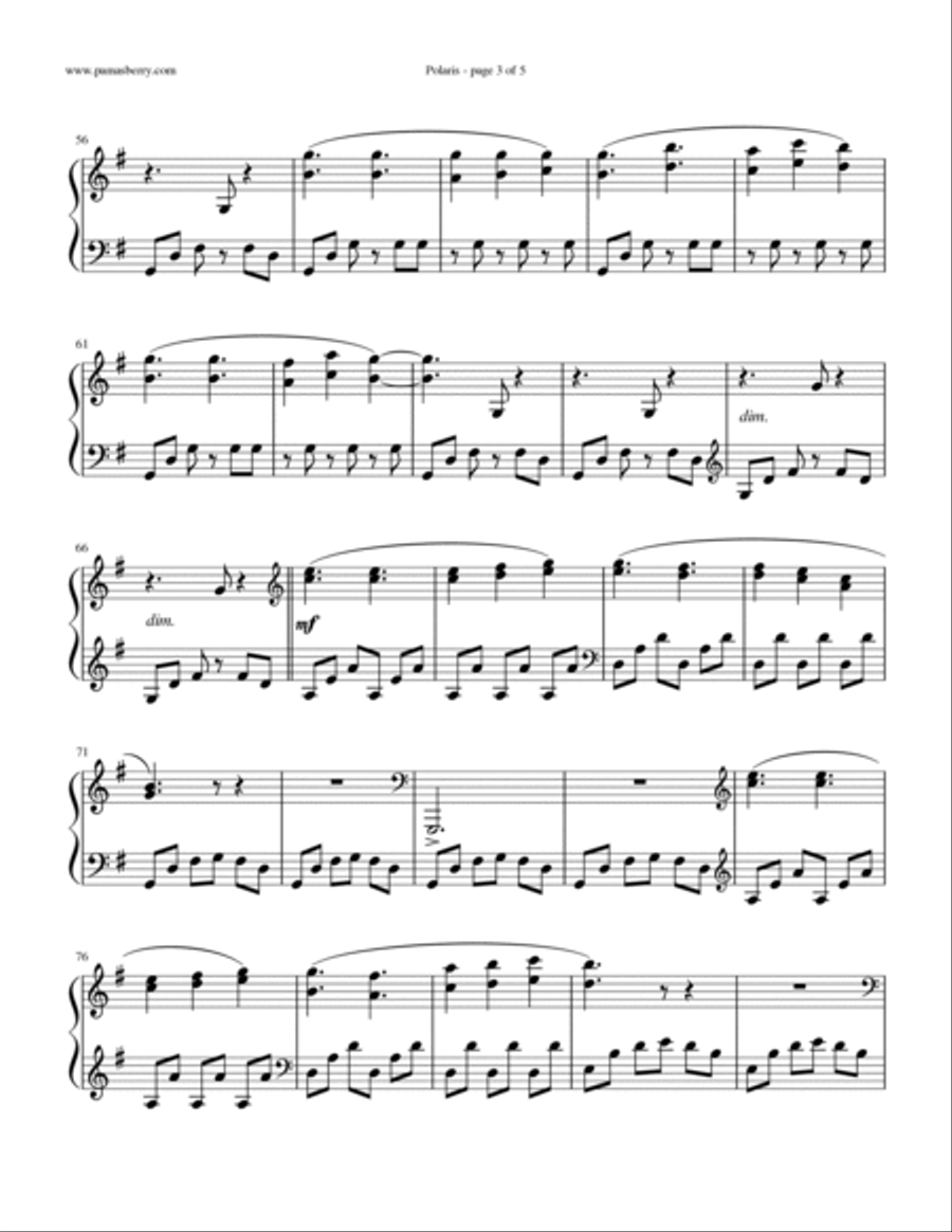 Polaris Piano Solo scores gallery preview page 3