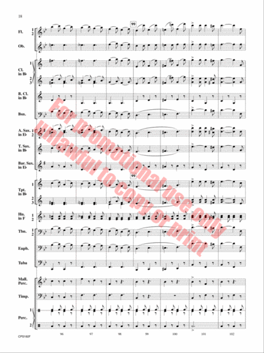 Liberty Bell Concert Band scores gallery preview page 19