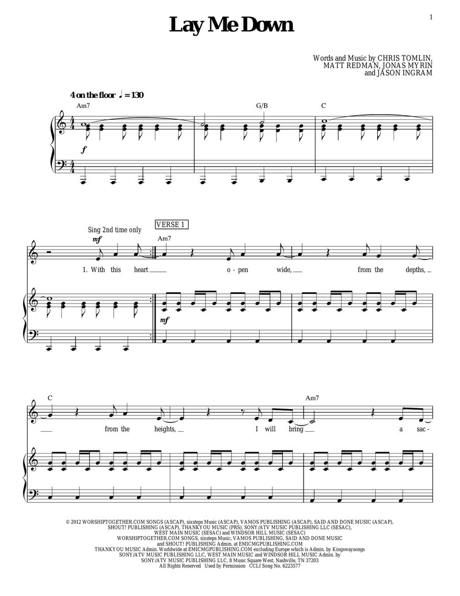 Lay Me Down Acoustic Guitar scores gallery preview page 1
