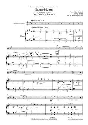 Easter Hymn from Cavaliera Rusticana - Soprano Sax and Piano
