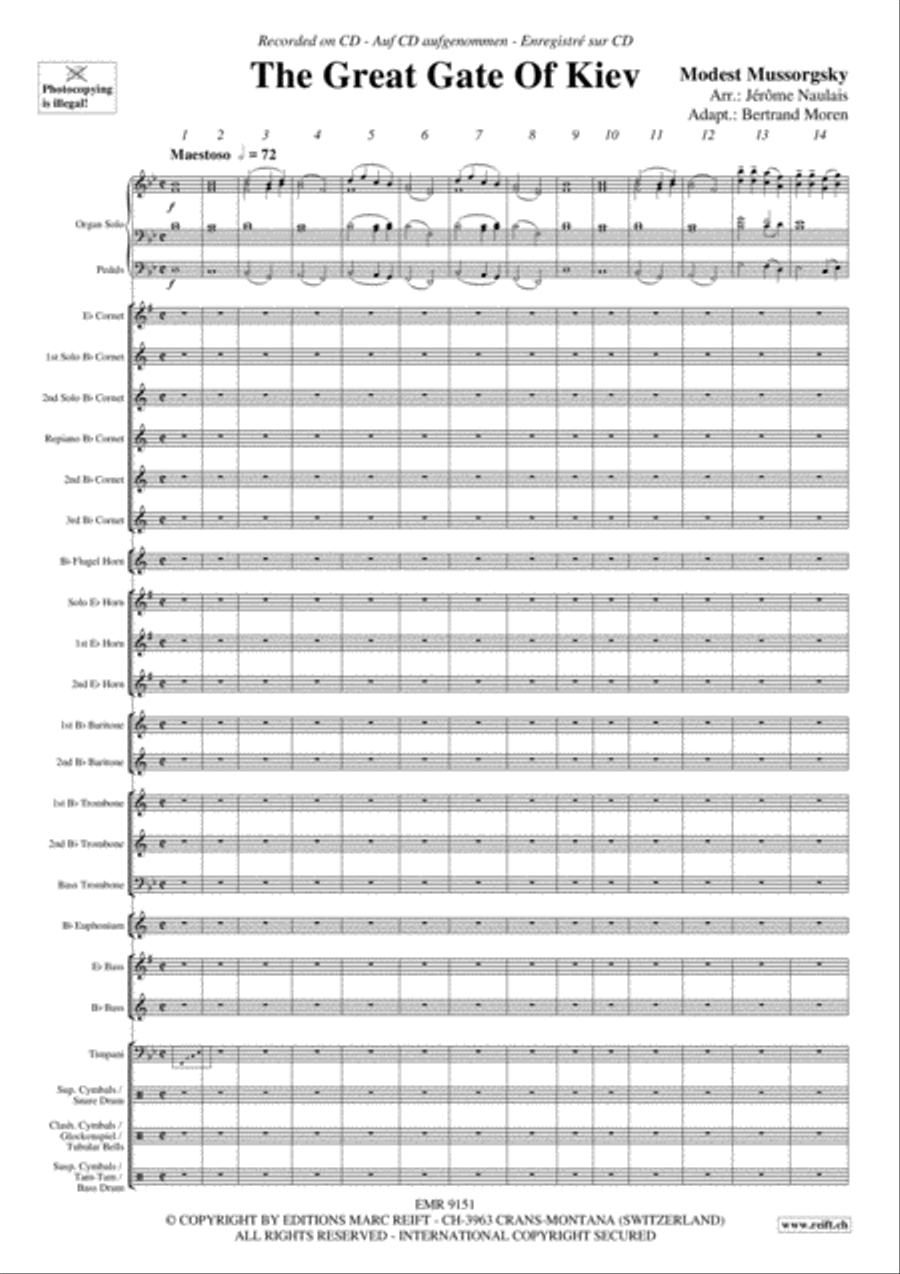 The Great Gate Of Kiev Brass Band scores gallery preview page 4