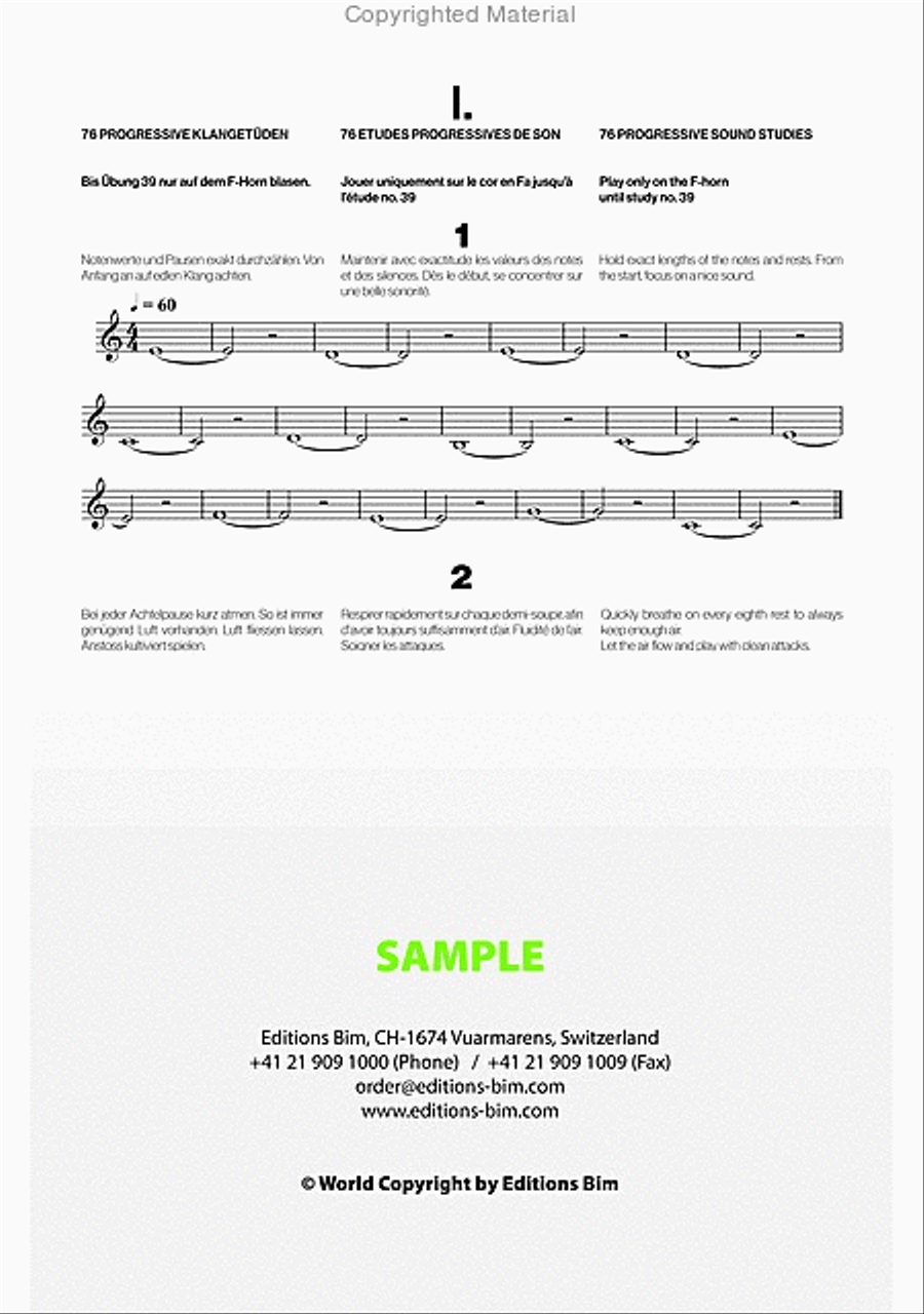76 Progressive Klangetüden für Horn Horn scores gallery preview page 6