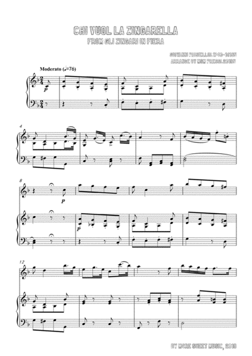 Paisiello-Chi Vuol la zingarella,for Flute and Piano image number null