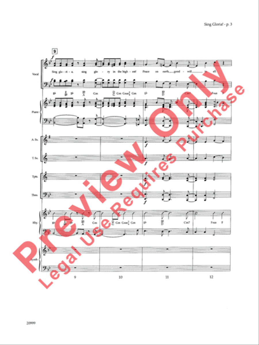 Sing Gloria! (A Song for Christmas) Choir scores gallery preview page 4