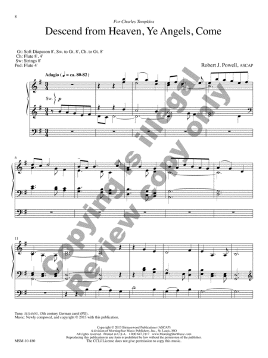 From Heaven Above: Three Pieces for Christmas Organ scores gallery preview page 4