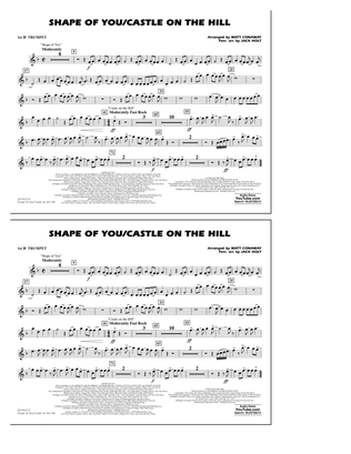 Book cover for Shape Of You/Castle On The Hill - 1st Bb Trumpet
